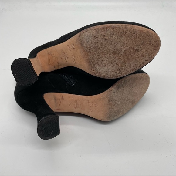 Marchez Vous heeled ankle boots black suede made in Italy women’s size 7 1/2 - Picture 8 of 9